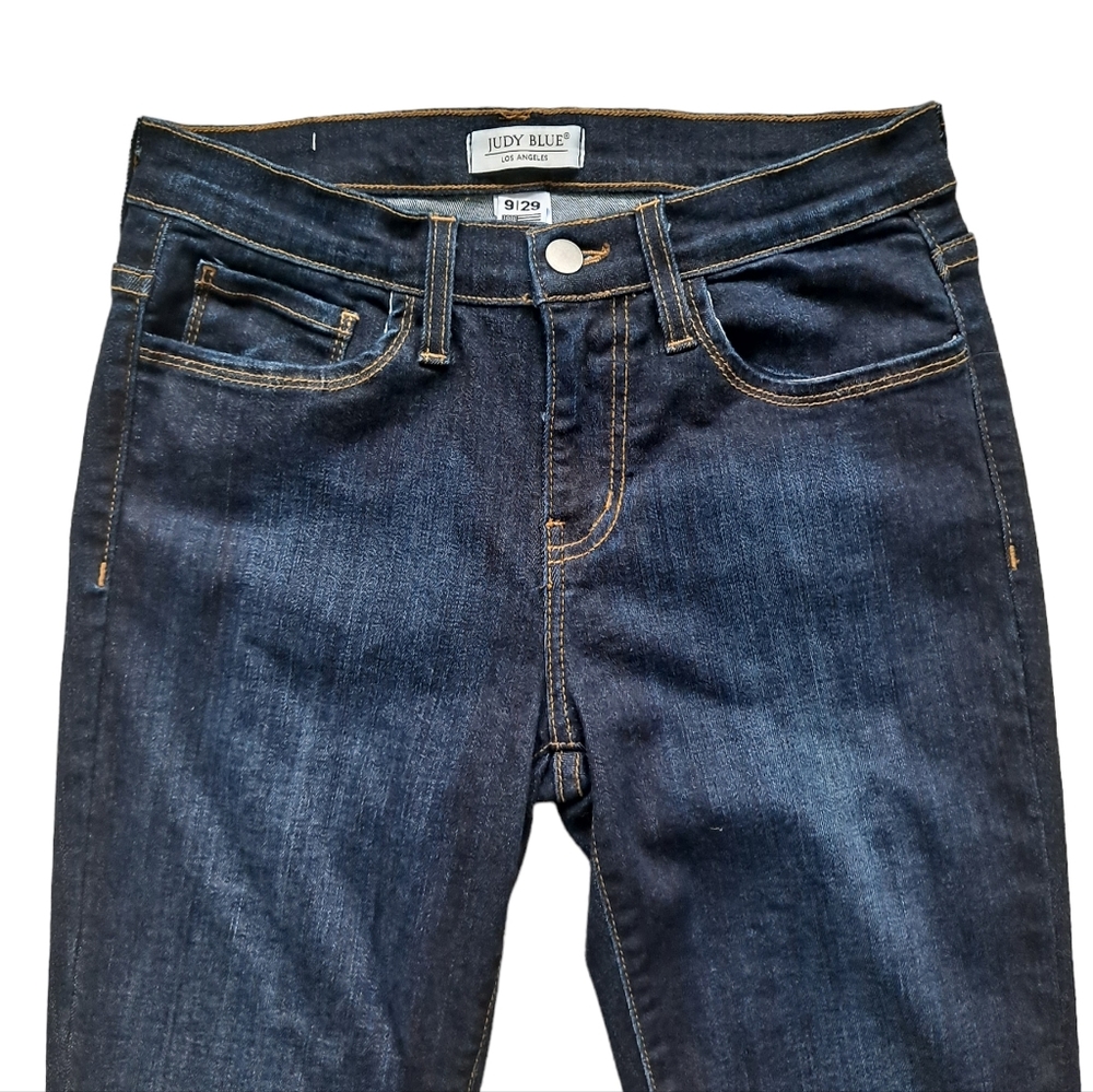 Judy Blue Mid rise dark wash Relaxed fit Denim Jeans size 9/29 - Picture 6 of 16